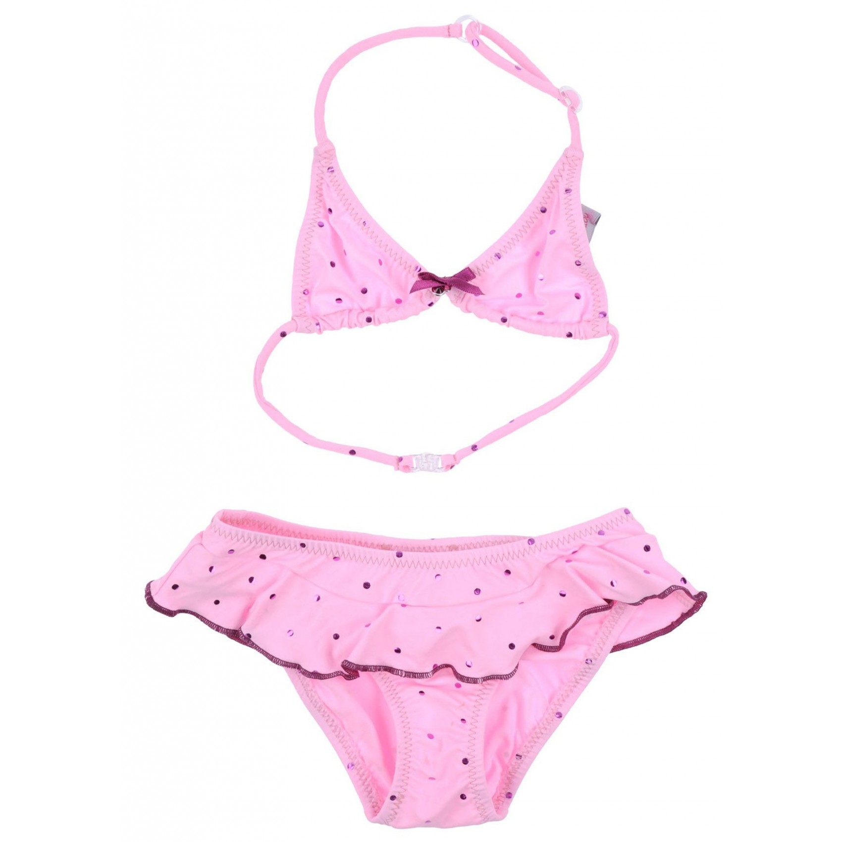 Girl Pink And Shiny Dot Bikini Princesse Ilou