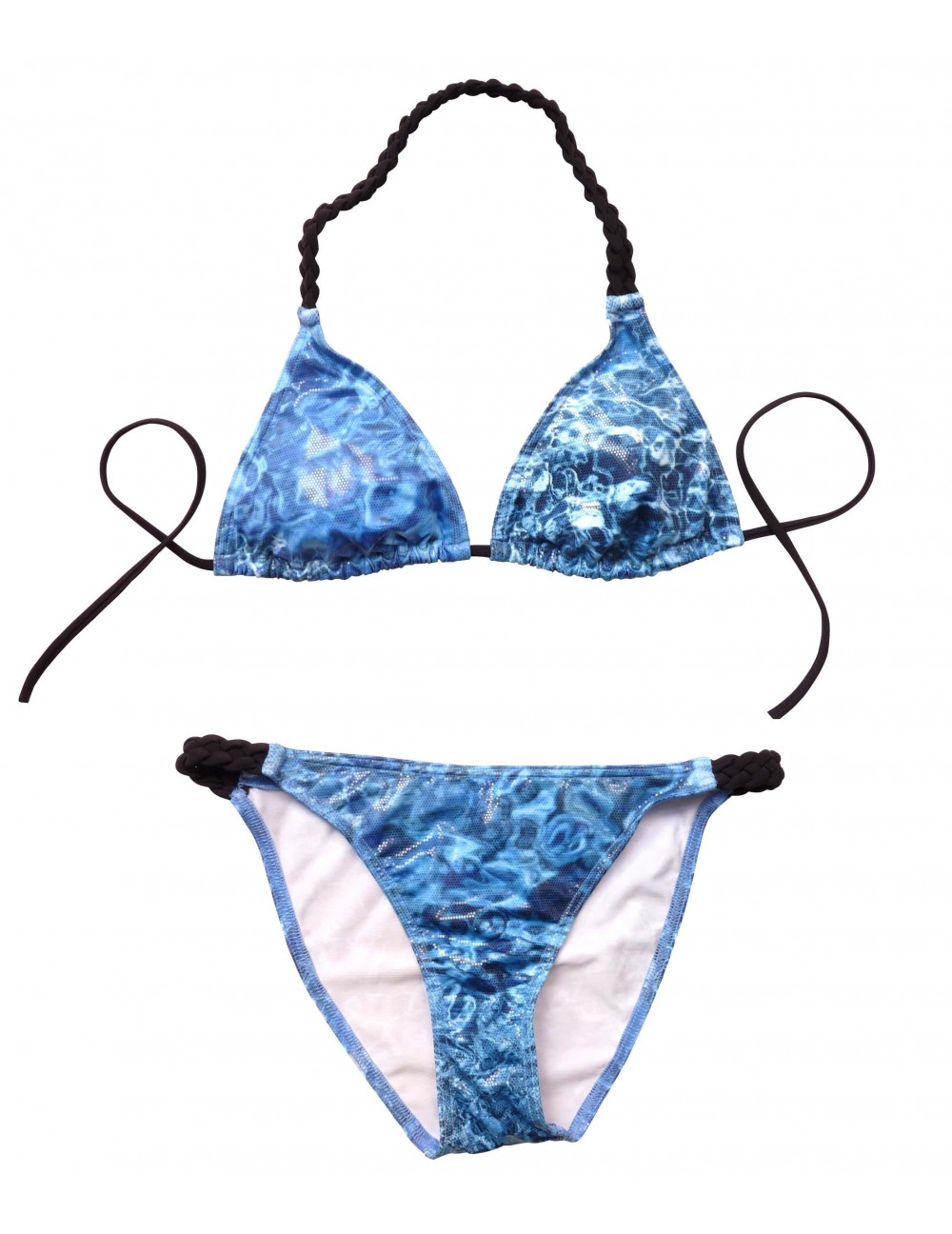 Maillot De Bain Pi Ces Femme Ado Bleu Imprim Mer Princesse Ilou