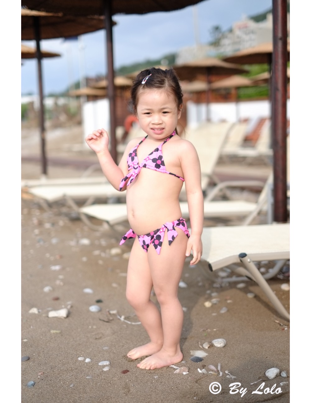 Flower Print Bikini Princesse Ilou Color Pink Size Y