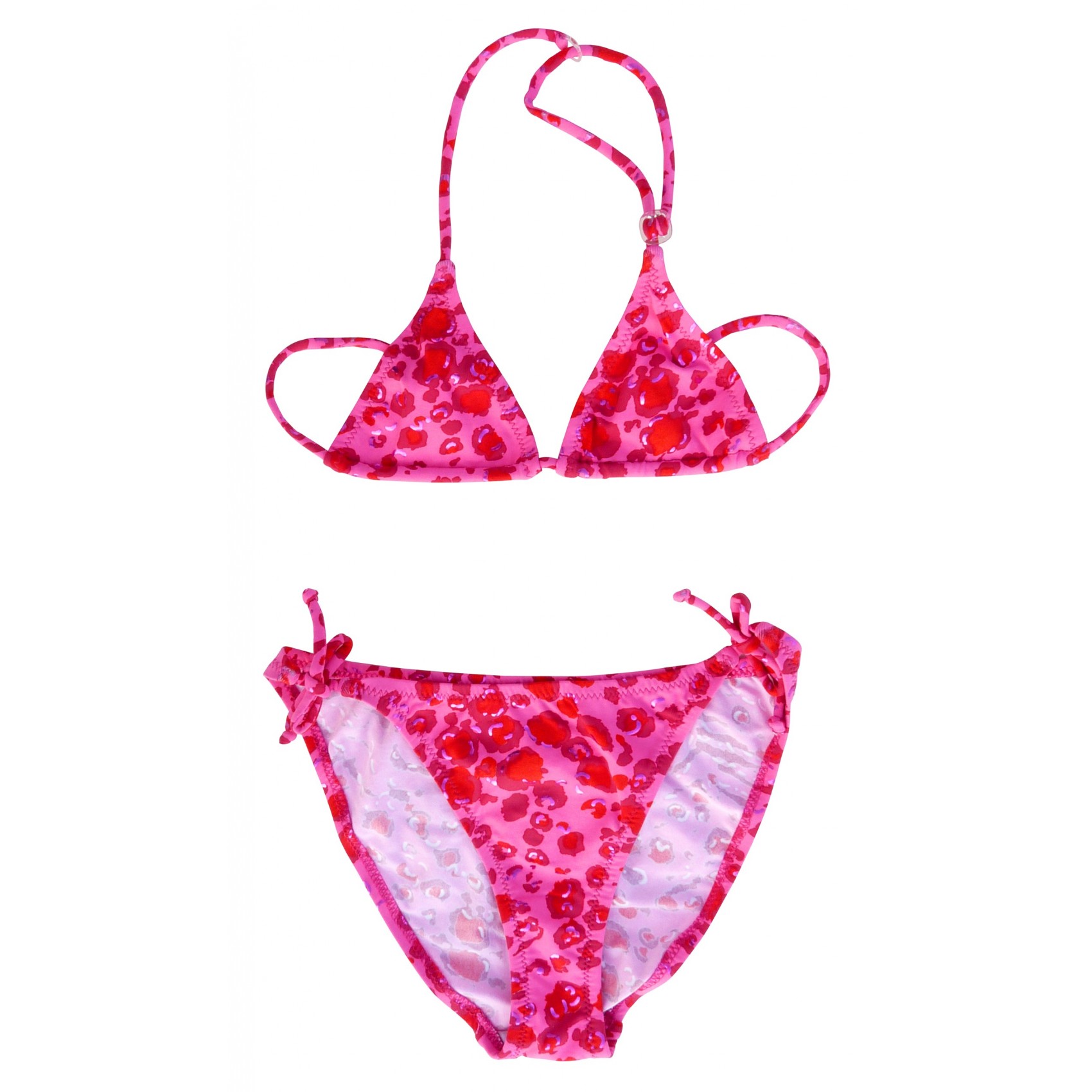 Pink And Red Camouflage Print Bikini Princesse Ilou