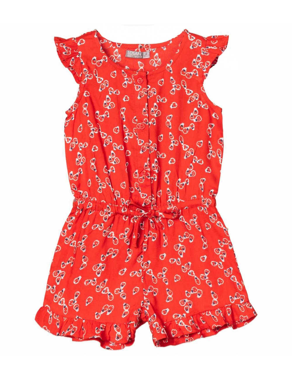 Combishort Imprimee Bebe Couleur Rouge Taille 24 Mois