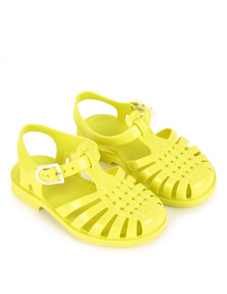 Sandales Aquatiques En Plastique Enfant Meduse Sun Couleur Jaune Taille 22