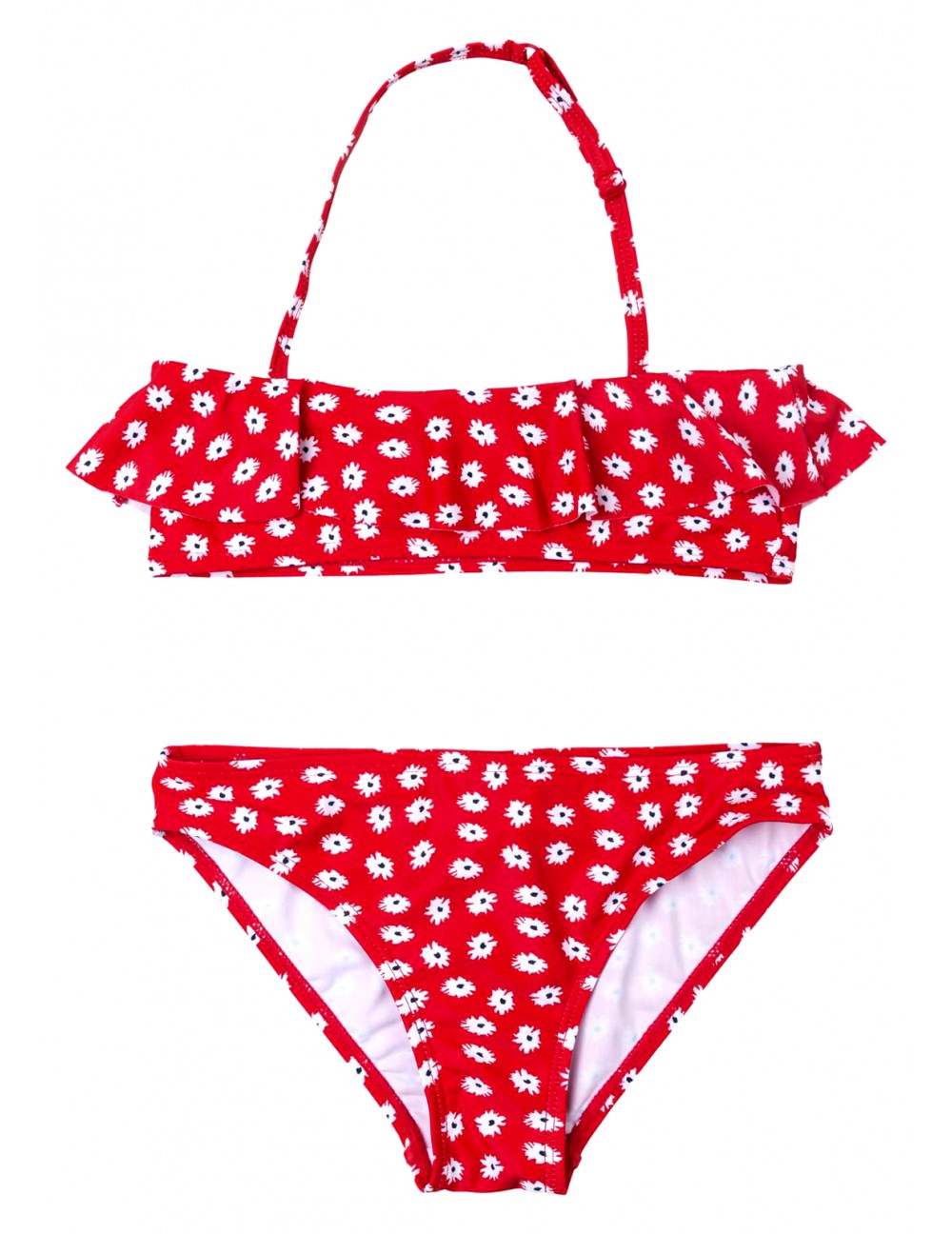 Mädchen Badeanzug Bikini Set 2 Teilig Kinder Bademode Blumen Princesse Ilou Farbe Pink Größe 4 J 