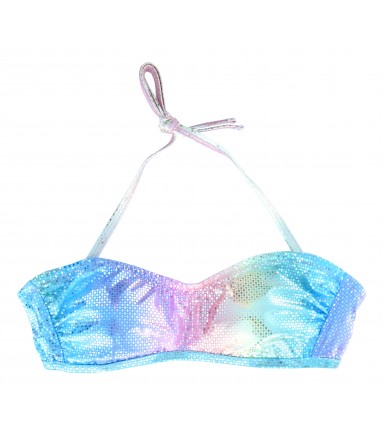 Haut de maillot de bain femme ado brillant Rainbow Princesse Ilou