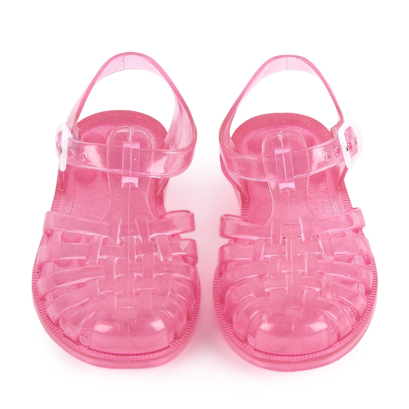 Glitter Pink Plastic sandals Méduse from Princesse Ilou