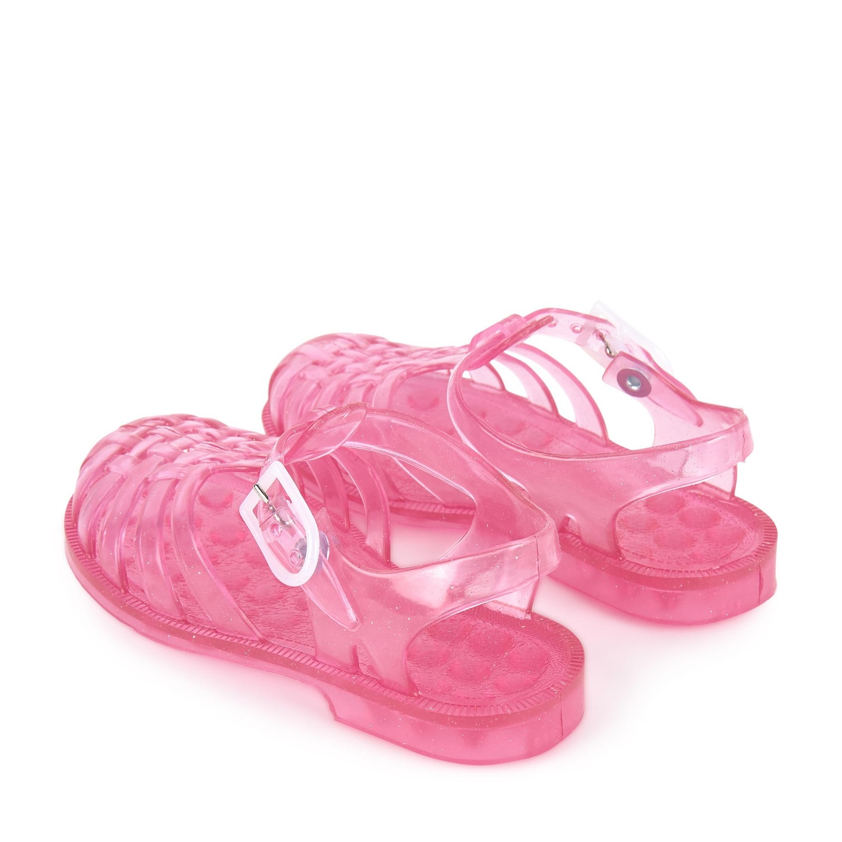 Glitter Pink Plastic sandals Méduse from Princesse Ilou